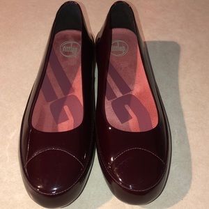Fitflop flats EUR 42 US 10 burgundy
